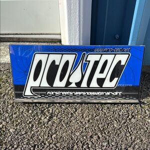 Pro-Tec Blue and Black Sign